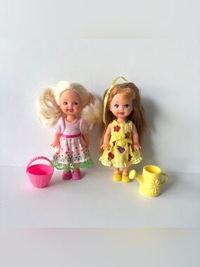 Barbie Kelly Dolls lot of 2 - spring themed